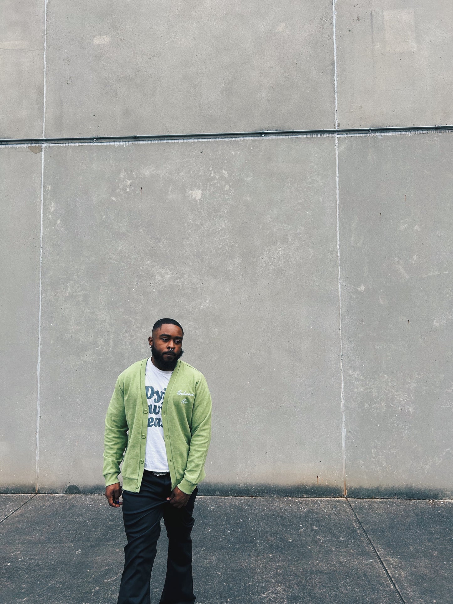 Green Woolly Cardigan